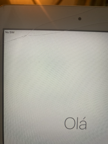 Apple iPad mini 3 A1455 16GB 7.9" Wi-Fi Cellular White - Cracked Screen see pix - Afbeelding 1 van 1