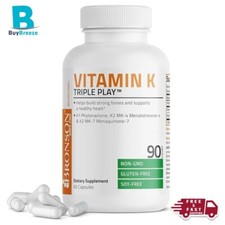 Vitamin K Triple Play Vitamin K2 MK7 / Vitamin K2 MK4 / Vitamin K1 Full Spectr