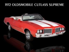 1972 Oldsmobile Cutlass Supreme Convertible Metal Sign 12 X 16 Free Shipping