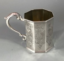 Victorian Silver Christening Mug Henry Wilkinson Sheffield 1842 106g AFZXRB