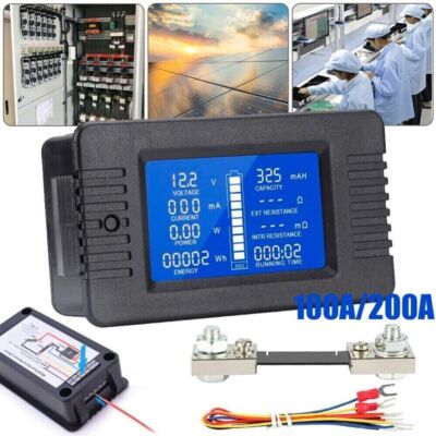 LCD-Panel Digital Power* Watt Meter Monitor Spannung Voltmeter Amperemeter AC DC