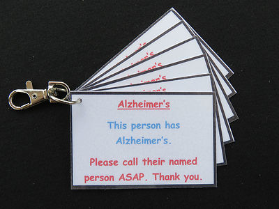 Alzheimer Beschreibung & Kontaktdaten Schlüsselring