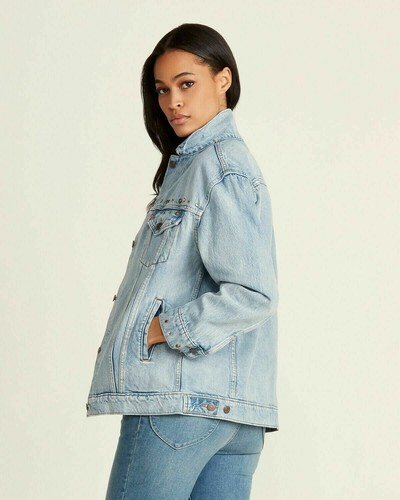 Levis para mujer Chaqueta holgados alcance para camionero el cielo adornado  S y M NUEVO | eBay