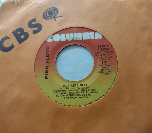 CANADA!!! NM- PINK FLOYD Run Like Hell / Don't Leave Me Now ORIG 1979 PROG 45