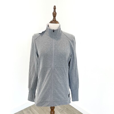 Macpac Womens Cadence Lightweight Full Zip Up Jacket Size 12 Grey New