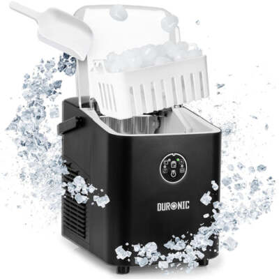 Duronic ICM12 BK Eiswürfelmaschine 12 kg/24h leise 120W kompakt 1L Tank