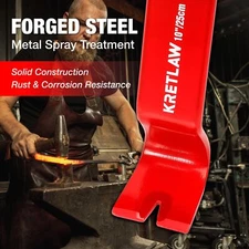 4PCs Flat Pry Bar Set 15" 10" 7.5" 5.5" Crowbar with Heavy Duty Nail Puller U...