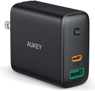 AUKEY USB C Charger 30W and 12W Power Delivery 3.0 Fast Charger with Dynamic Det