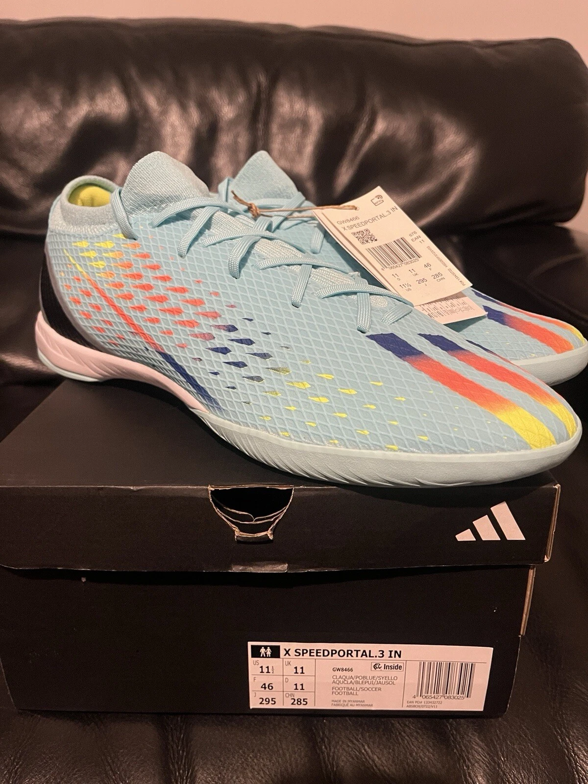 Scarpe da calcio indoor Adidas X Speedportal.3 da uomo taglia UK 11 prezzo consigliato £ 80