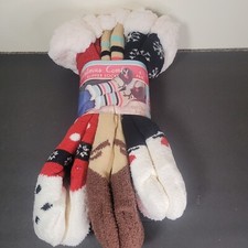 Christmas Comfy Slipper Socks 3pk Reindeer, Penguin, Snowman Soft  Fluffy NWT