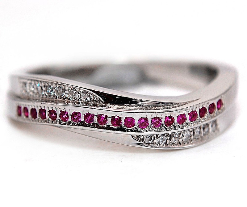 1CT Heat Treated Rubellite Tourmaline 925 Sterling Silver Ring Sz 9 QQ2-3