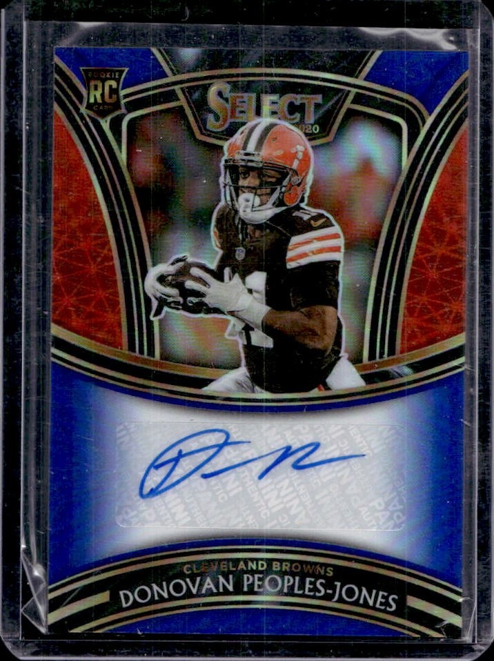 Donovan Peoples-Jones Panini Select Select Signatures Prizm #SSDPJ Blue