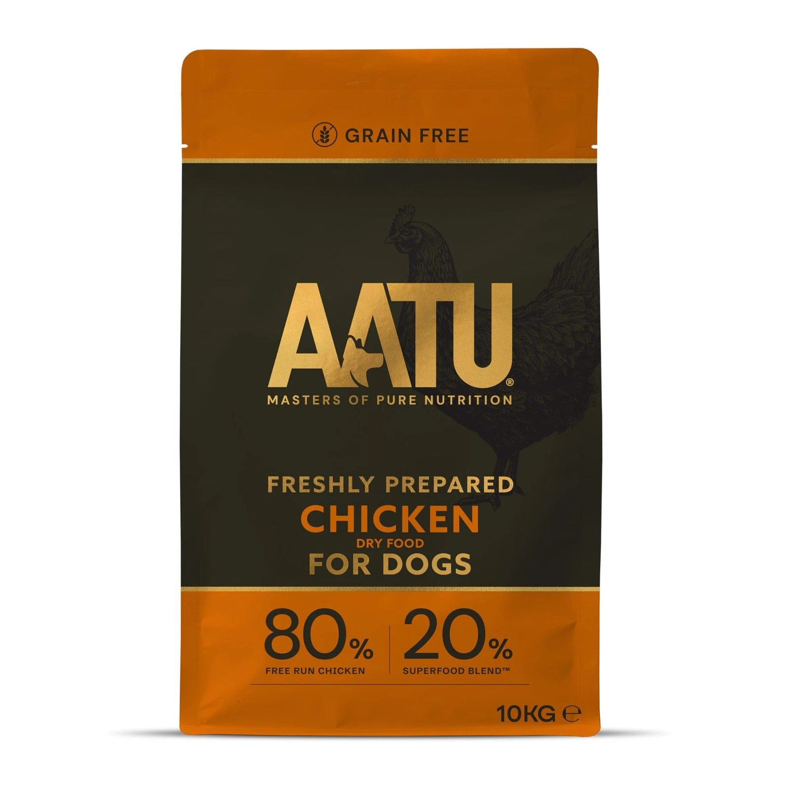 AATU 80/20 Complete Dry Dog Food Chicken 10kg Dry Food Alternative to Raw