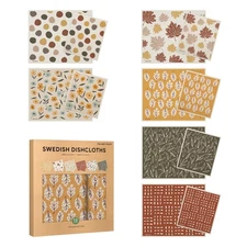 Swedish Dishcloths Reusable Assortment 12 Pack  Autumn Blossom NEW IN BOX