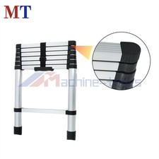 6.6/8.5FT With Non-Slip Rubbe Telescoping Ladder Extension Ladder Aluminum