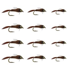 Fly Fishing Flies | Bead Head Pheasant Tail Nymph Flies | 12pc Trout Flies, 3...