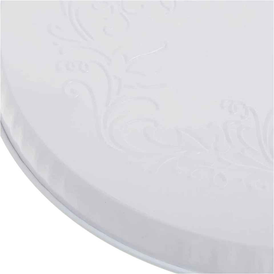 Quemador Kovers Blanco Repujado Hiedra Redonda 4pk, 2x 8.5" y 2x 10.5" Foto 2 de 4