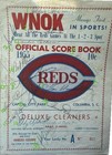 1955 Cincinnati Reds Score Book Signed by Washington Senators 16 Signatures — photo 5
