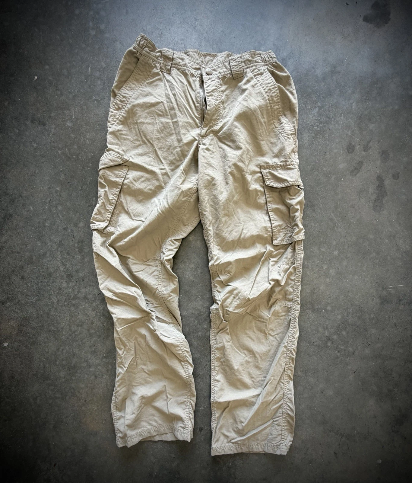 L.L.Bean Mens Small Nylon Cargo Hiking Tactical Pants Khaki 28-30x30