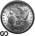 1887-S Morgan Silver Dollar Coin, Flashy Choice BU++, Lustrous Tougher Date!