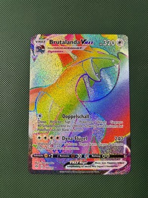 Pokémon Brutalanda VMAX Rainbow Secret Rare Flammende Finsternis 194/189 NM DE