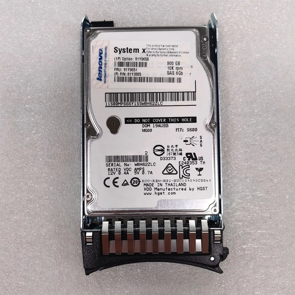 81Y9651 81Y3805 81Y9650 IBM 10K 900GB 6G SAS 2.5" SFF HS Server Hard Drive HDD - Image 2 of 4
