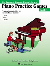 Piano Practice Games Book 4 Hal Leonard Student Piano Library Beginner Music