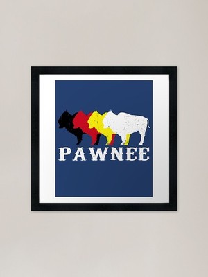 Pawnee Tribe Nation Native Indians  Framed Wall Art Poster Canvas Print Picture
