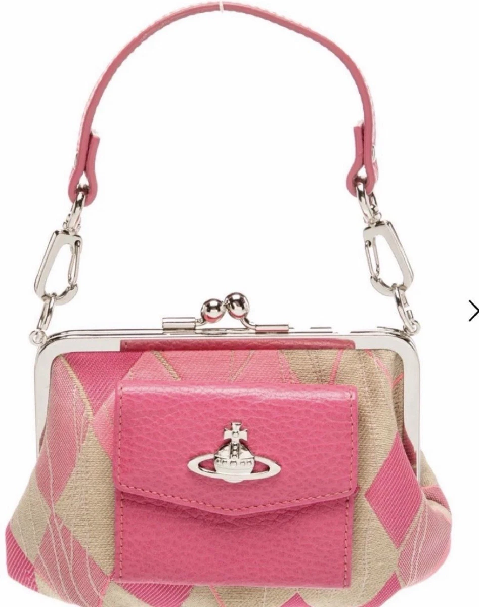 ピンク 中型 バッグ ロゴ入りVivienne Westwood London Vivienne Westwood Pink Leather Exterior Bags & Handbags for Women