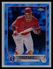 2022 Topps Chrome Sapphire Edition #447 David Fletcher Refractor LA Angels