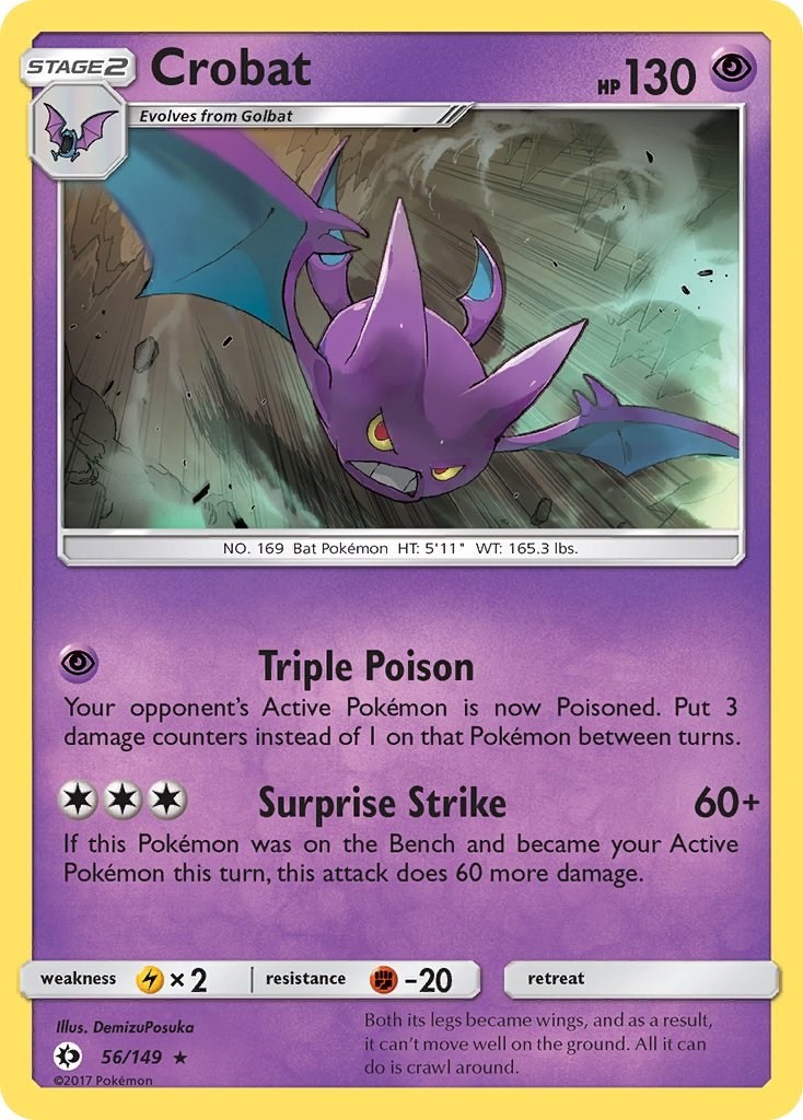 Crobat - [SM01 - 56/149] - NM - Holofoil - SM Base Set - Pokemon