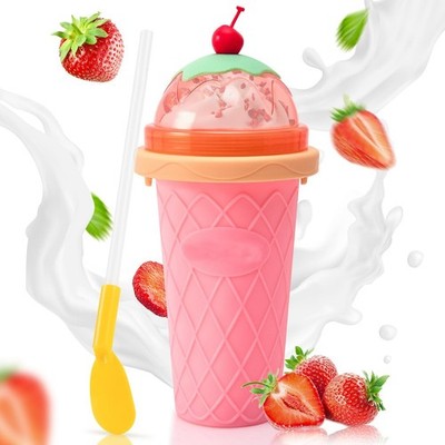 Slushy Cup Slushie Cup,Quick Frozen Magic Cup, Smoothie Cups with Lids and St...