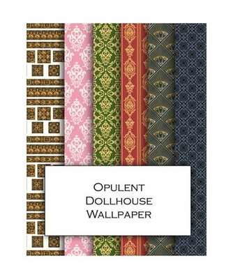 Opulent Dollhouse Wallpaper: Exquisite vintage wallpaper for decorating doll's h
