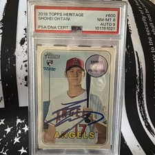 2018 TOPPS HERITAGE SHOHEI OHTANI RC AUTOGRAPHED NM-MT 8🔥
