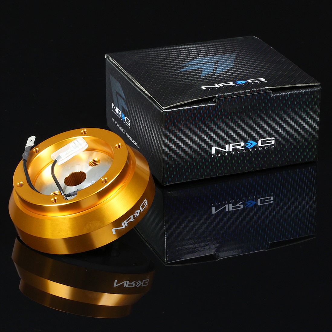NRG ROSE GOLD STEERING WHEEL HUB+GEN 2.8 QUICK RELEASE ORANGE FOR
