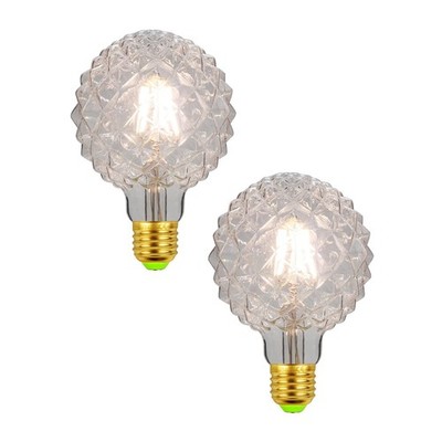 VicFlora G95 LED Pineapple Bulb Retro Edison Lamp 4W 2700K Warm White Clear 