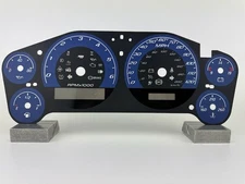 US Speedo Blue Gauge Face for 2007-2013 Chevy & GM Truck/Suv Clusters (Gas)