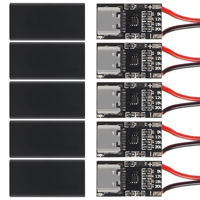 5PCS Type-C PD3.0 QC Trigger Board USB-C PD 5V 9V 12V 15V 20V DC Fixed Voltag...