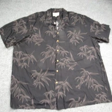 Vintage Paradise Found Shirt Mens 3XL Black Camp Magnum PI Hawaiian USA Rayon