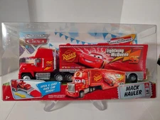 Disney Pixar Cars World Of Cars Mack Hauler Lightning McQueen Truck Toy
