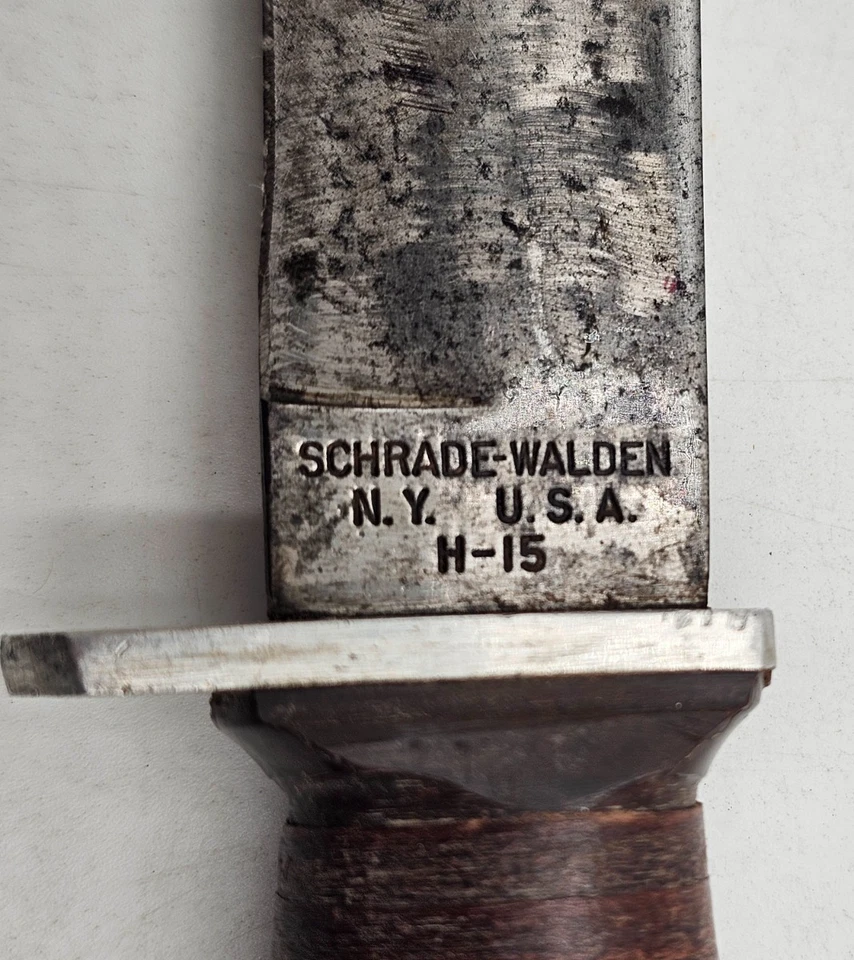 Cuchillo de caza de hoja fija Schrade Walden H-15 de colección con funda Foto 4 de 4