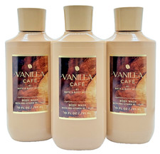NEW Bath Body Works Lot of 3 Bottles Vanilla Cafe Body Wash Shower Gel 10 oz