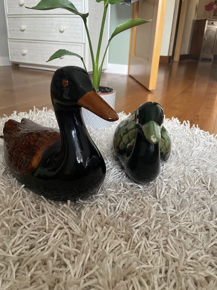 lot de canards en bois vernis fait main en France - Photo 2/4