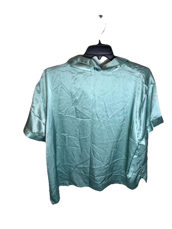 Cabernet 睡衣 2 件套缎面睡衣套装绿色 3X 码 — 第 3/4 张图片