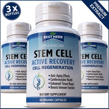 180 PILLS STEM CELL RECOVERY SUPPORT SUPPLEMENT CELLULAR REPAIR RENEWAL RECOVERY