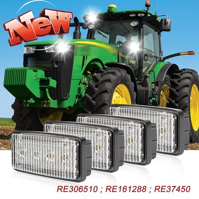 4pcs Front LED Hood Light FOR John Deere 60 Series: 4560, 4760, 4960