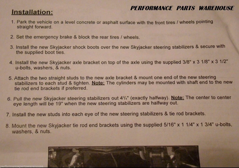 KIT AMORTIGUADOR ESTABILIZADOR DIRECCIÓN DELANTERA DOBLE 67-91 CHEVY GMC TRUCKS BLAZER SUBURBANO Foto 4 de 4