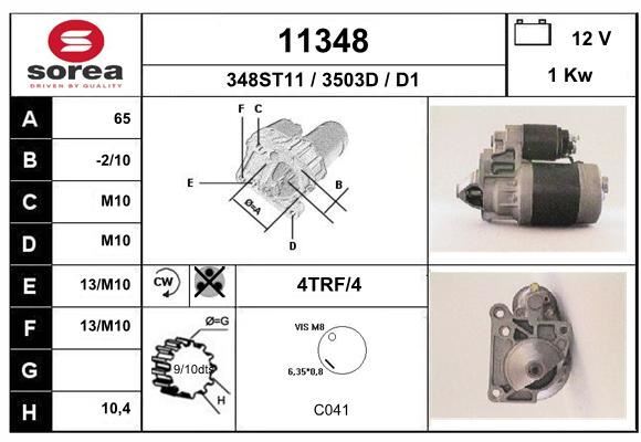 Démarreur pour Renault Clio II 1.7 et R19 monospace pièces de rechange moteur