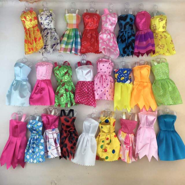 10Pcs Barbie Doll Dresses Clothes Bundle Fashion Party Dress Wedding Gown Girl