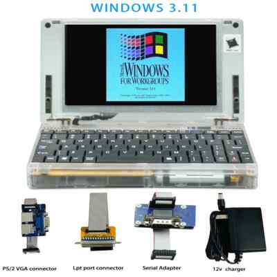 New Pocket386 Retro Computer 386sx CPU DOS Computer Hand386